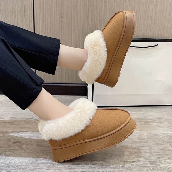 LUCKY BRAND • Chestnut Platform Scuffs Slippers Shoes Includes Box - Picture 3 of 9